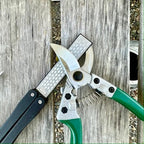 Garden Tool Sharpener – Diamond & Carbon Steel Paddle for Pruners, Clippers, Mower Blades