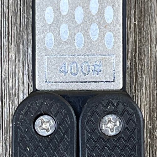 Garden Tool Sharpener – Diamond & Carbon Steel Paddle for Pruners, Clippers, Mower Blades