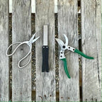 Garden Tool Sharpener – Diamond & Carbon Steel Paddle for Pruners, Clippers, Mower Blades