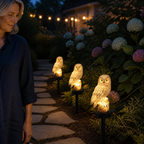 Solar Owl Garden Light Outdoor Waterproof LED Landscape Path Decor