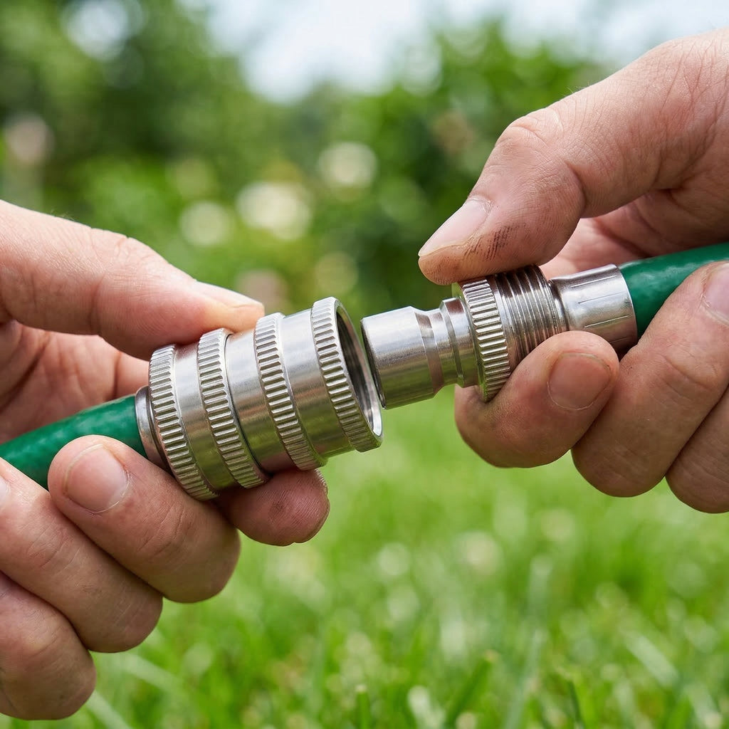 Stainless Steel Garden Hose Quick Connect Fittings Set, 3/4" GHT Connector