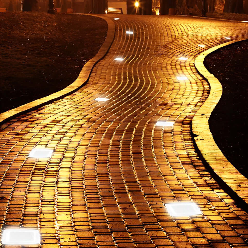 Outdoor Solar Ice Cube Lights, LED Step Lights for Garden Path & Patio