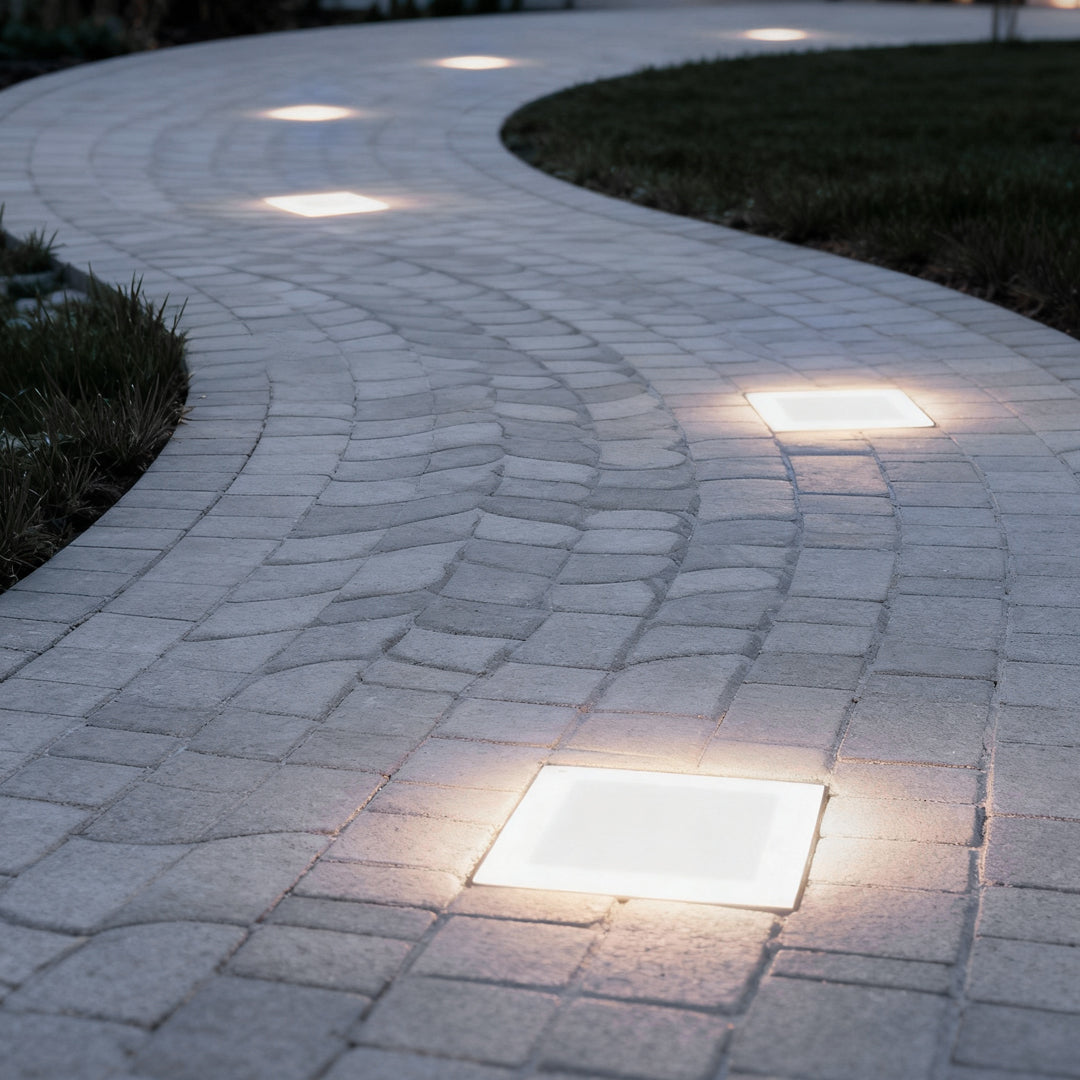 Outdoor Solar Ice Cube Lights, LED Step Lights for Garden Path & Patio