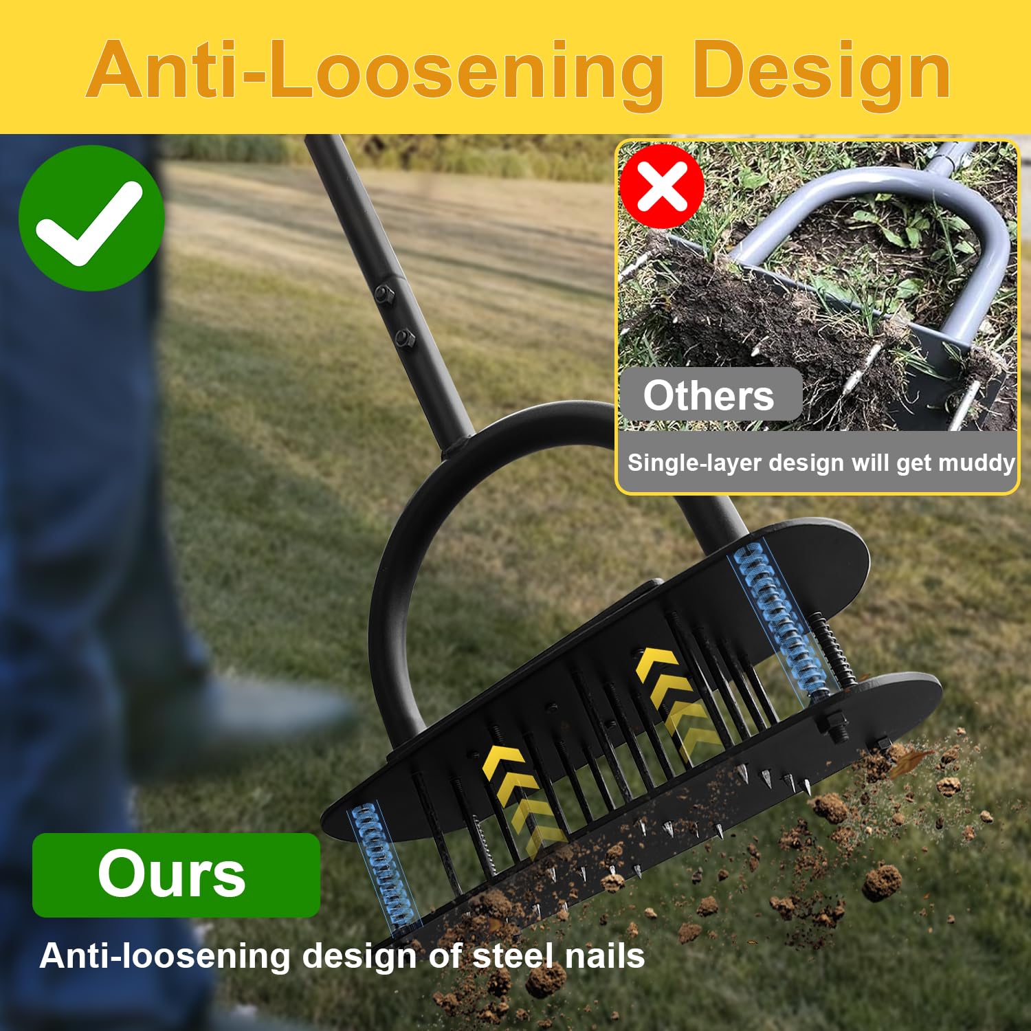 41 Inch Lawn Air Aerator Grass Aerator Lawn Tools