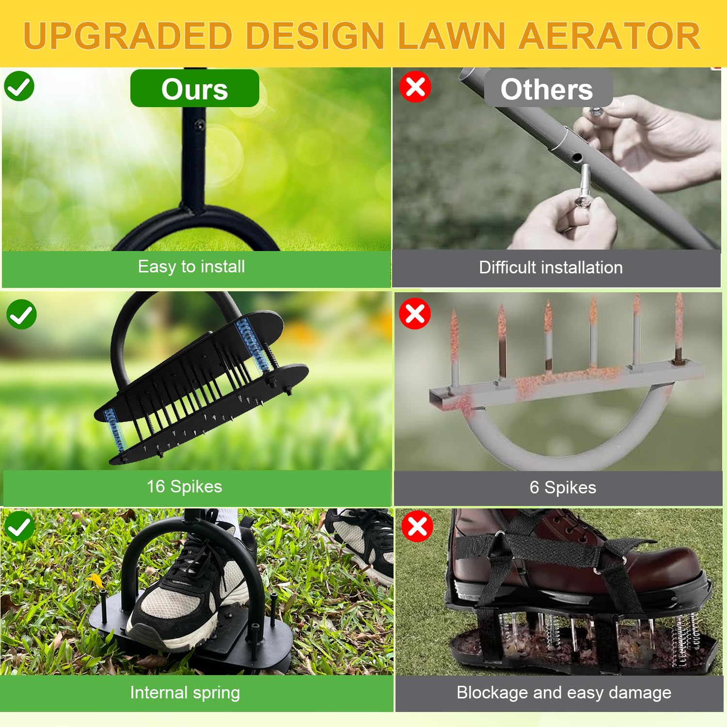 41 Inch Lawn Air Aerator Grass Aerator Lawn Tools