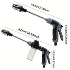 Universal Fit Stainless Steel Garden Hose Nozzle High Pressure Long