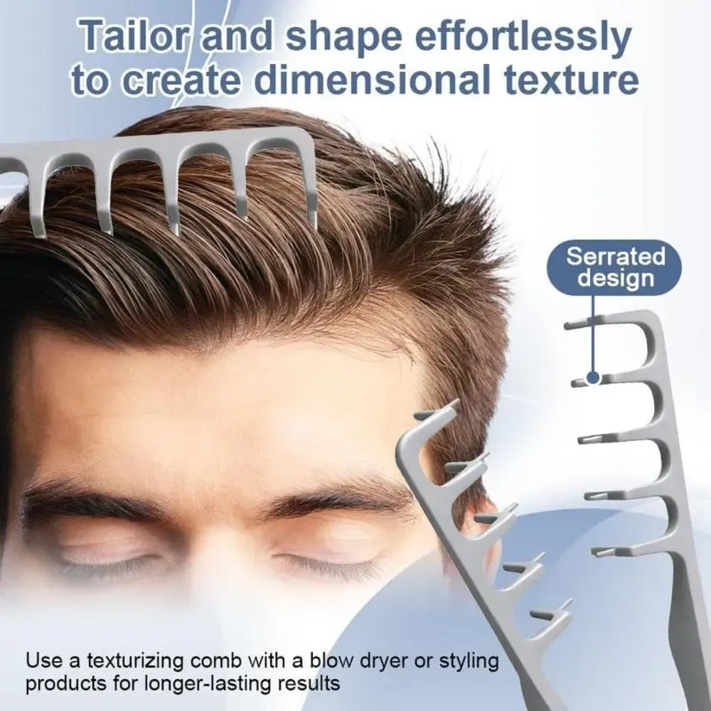 Men's Hair Texture Comb – Dual-Sided Styling Comb for Volume & Lift