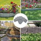 10-Pack Faux Stone Garden Edging Border for Landscaping