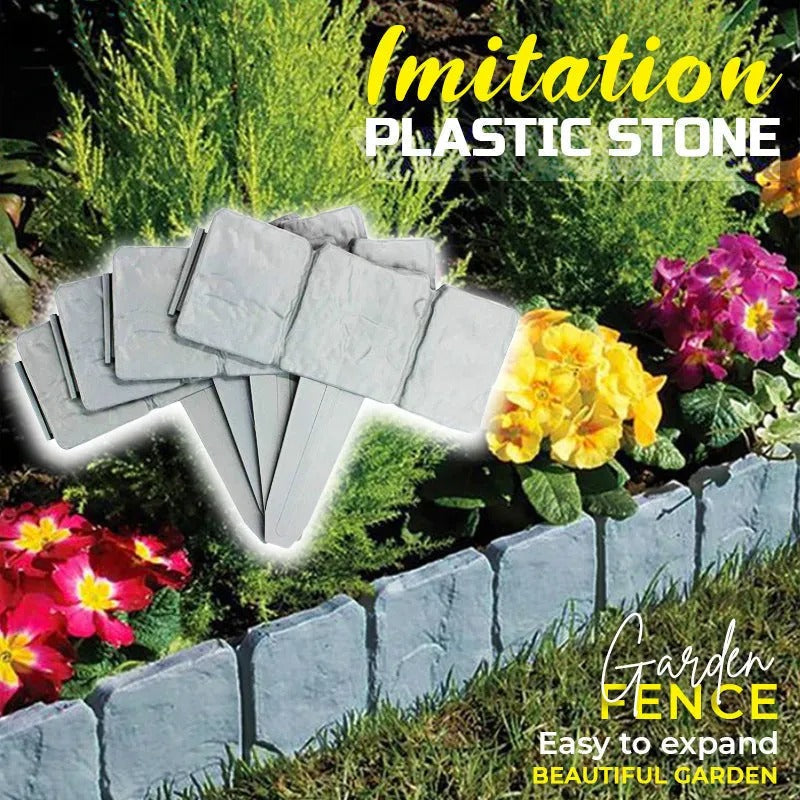 10-Pack Faux Stone Garden Edging Border for Landscaping