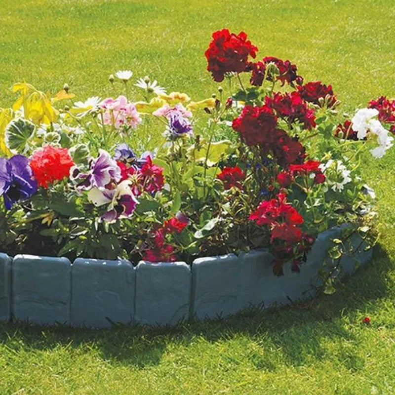 10-Pack Faux Stone Garden Edging Border for Landscaping