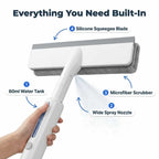 Window Squeegee with Spray & Extendable Handle for Glass Cleaning