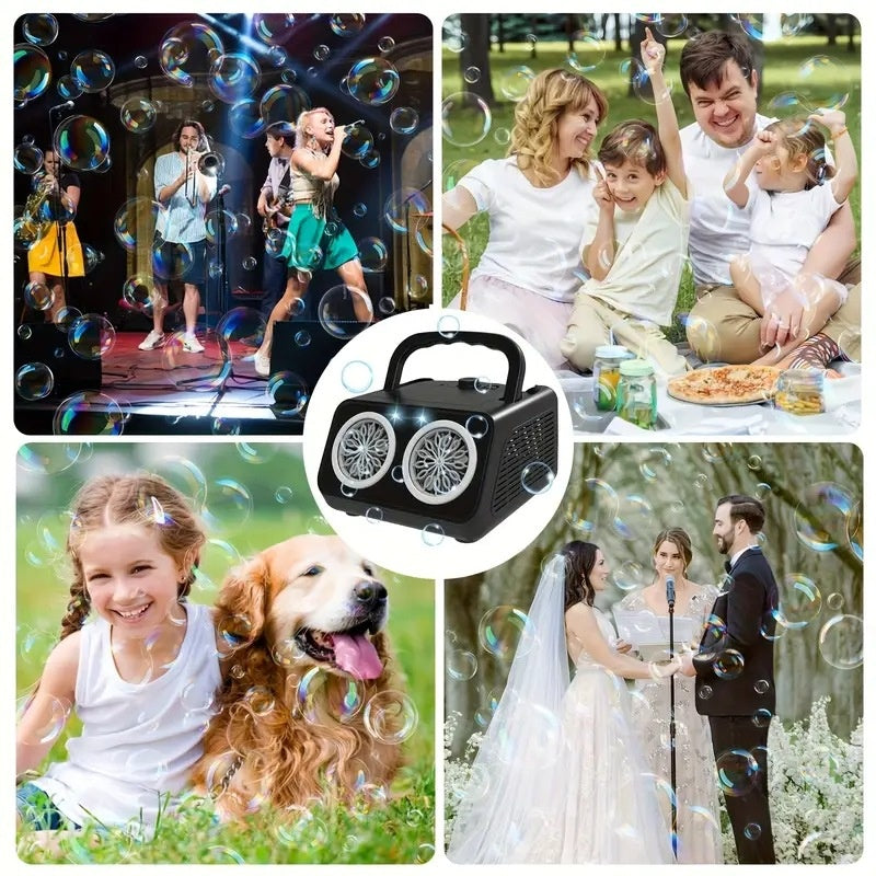 LED bubble machine for parties, outdoor events, kids and weddings