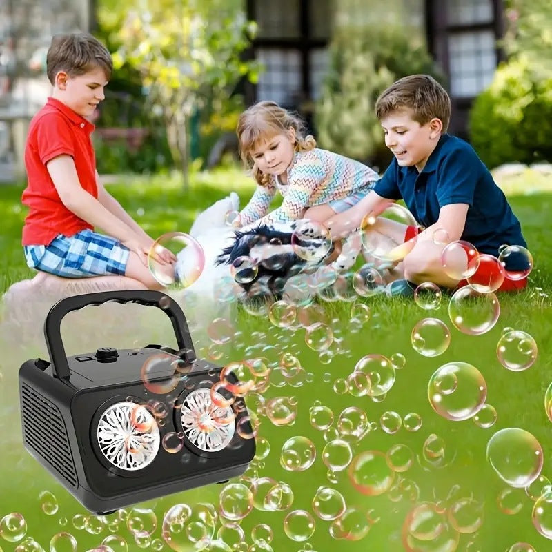 LED multi-hole bubble machine for kids playing outdoors