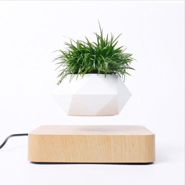 Magnetic Levitating Flower Pot Floating Rotating Planter for Home Office Decor