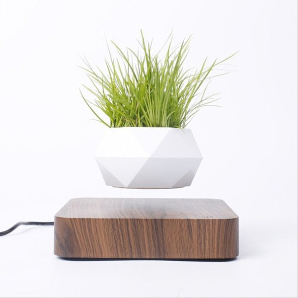 Magnetic Levitating Flower Pot Floating Rotating Planter for Home Office Decor