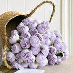 Lifelike Silk Peony Flower Bouquet for Home Decor & Weddings