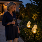 Solar Owl Garden Light Outdoor Waterproof LED Landscape Path Decor