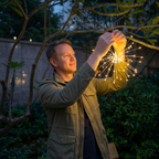 Solar Firework Lights Outdoor, Set of 4 Solar Garden Lights with 240 LEDs and Remote