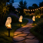Solar Owl Garden Light Outdoor Waterproof LED Landscape Path Decor