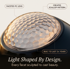 Decorative Solar Fence Lights with Warm Scallop Glow, 6 Pack