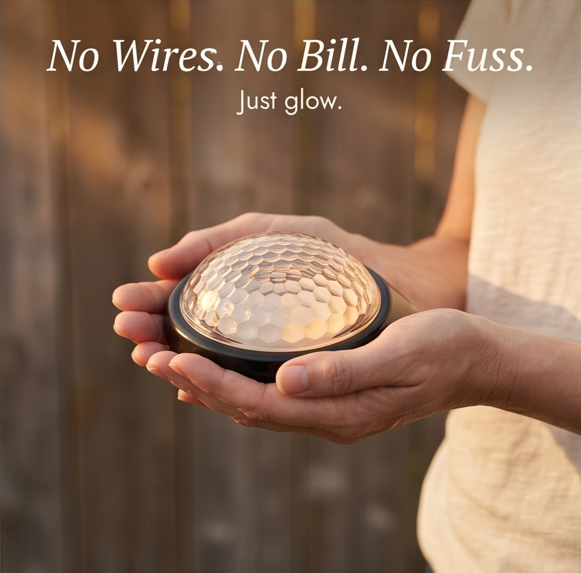 Decorative Solar Fence Lights with Warm Scallop Glow, 6 Pack