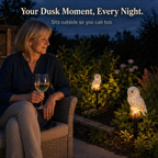 Solar Owl Garden Light Outdoor Waterproof LED Landscape Path Decor