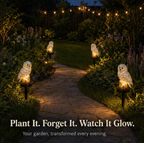 Solar Owl Garden Light Outdoor Waterproof LED Landscape Path Decor