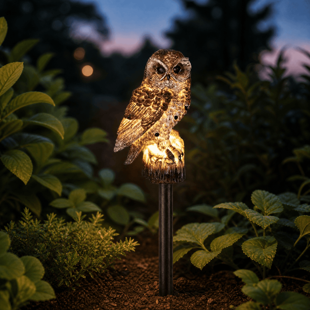 Solar Owl Garden Light Outdoor Waterproof LED Landscape Path Decor