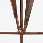Copper Calla Lily Garden Stake with Bell Chimes, Outdoor Flower Decor