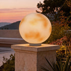 Solar Moon Fence Post Light Outdoor Pillar Lamp for Garden Pathway