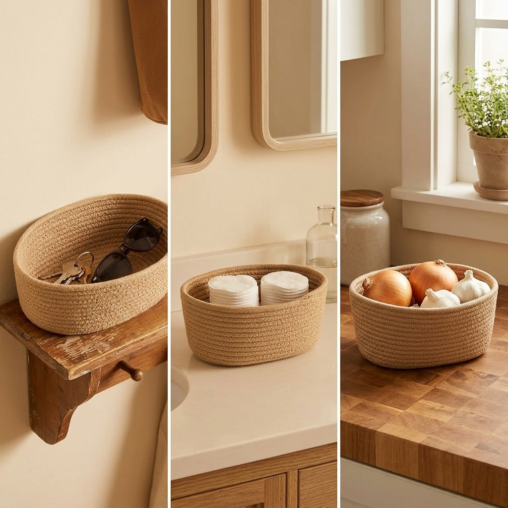 3-Tier Hanging Storage Basket for Door, No Drill Over Door Organizer