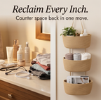 3-Tier Hanging Storage Basket for Door, No Drill Over Door Organizer