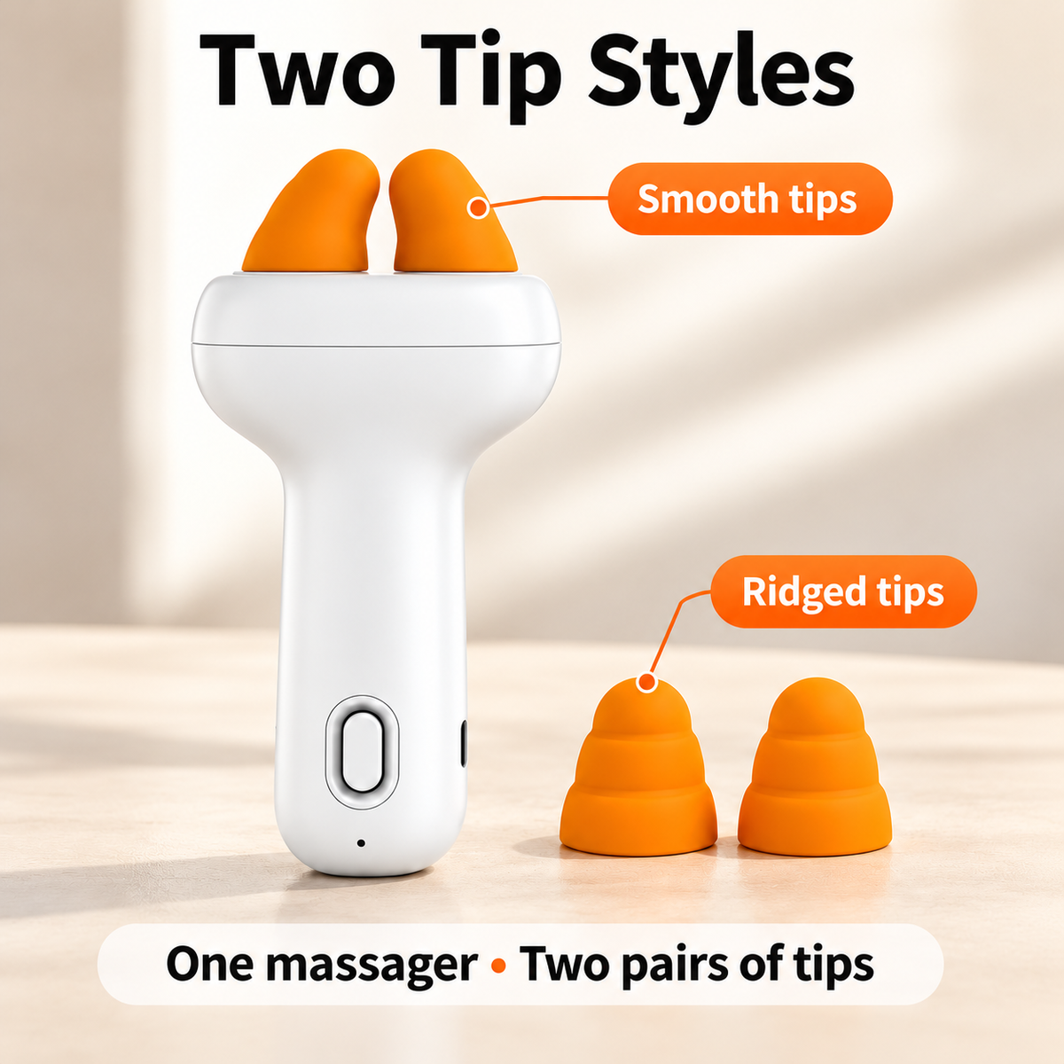 Mini Electric Kneading Massager with Dual Silicone Heads