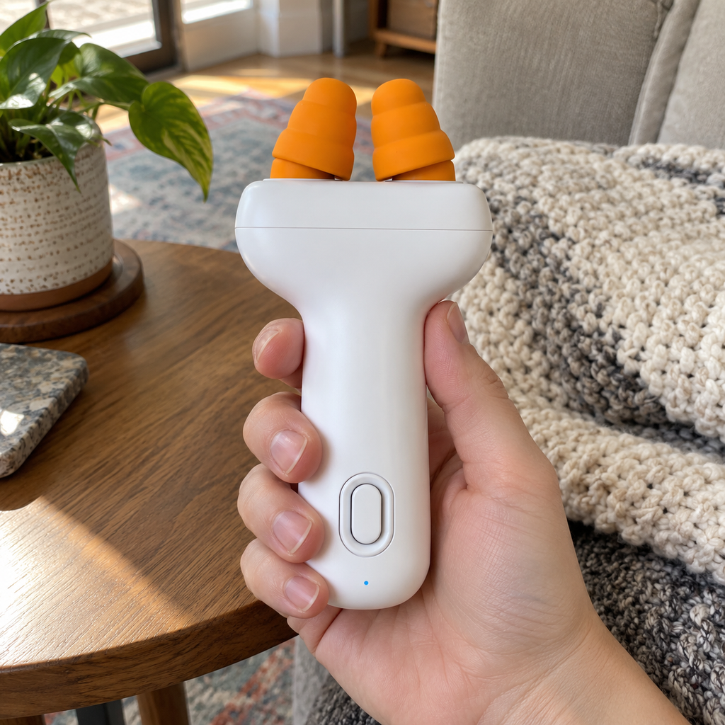 Mini Electric Kneading Massager with Dual Silicone Heads