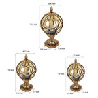 Outdoor Globe Pillar Light, Retro Glass Globe Post Lamp for Garden and Pathway
