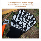 Heat Resistant BBQ Gloves with Long Cuff, Non-Slip Grilling Gloves