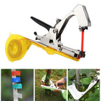 Plant tying machine for tomatoes vines and vegetable plants using tape support