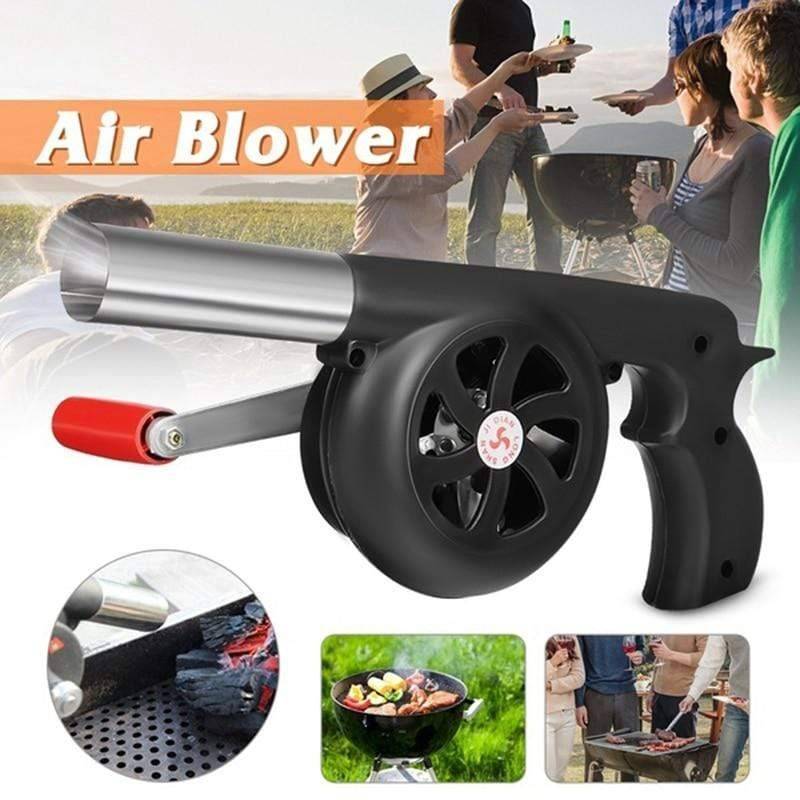 Hand Crank BBQ Blower for Charcoal Grill, Portable Fire Starter Tool