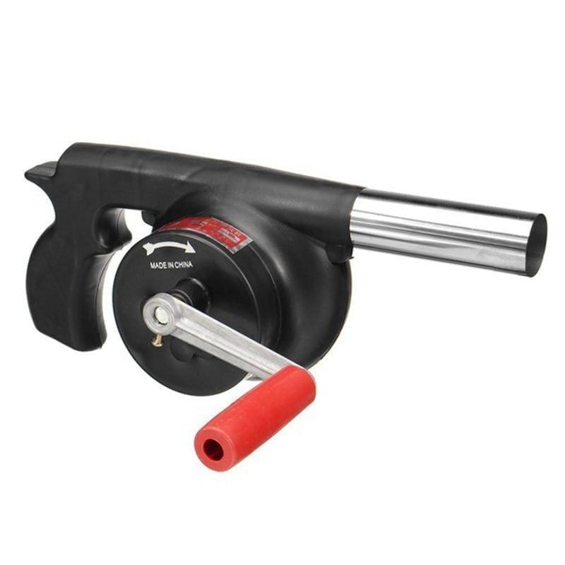 Hand Crank BBQ Blower for Charcoal Grill, Portable Fire Starter Tool