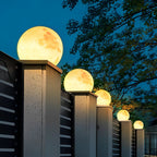 Solar Moon Fence Post Light Outdoor Pillar Lamp for Garden Pathway