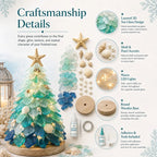 Close-up guide to layered sea glass tree materials and details