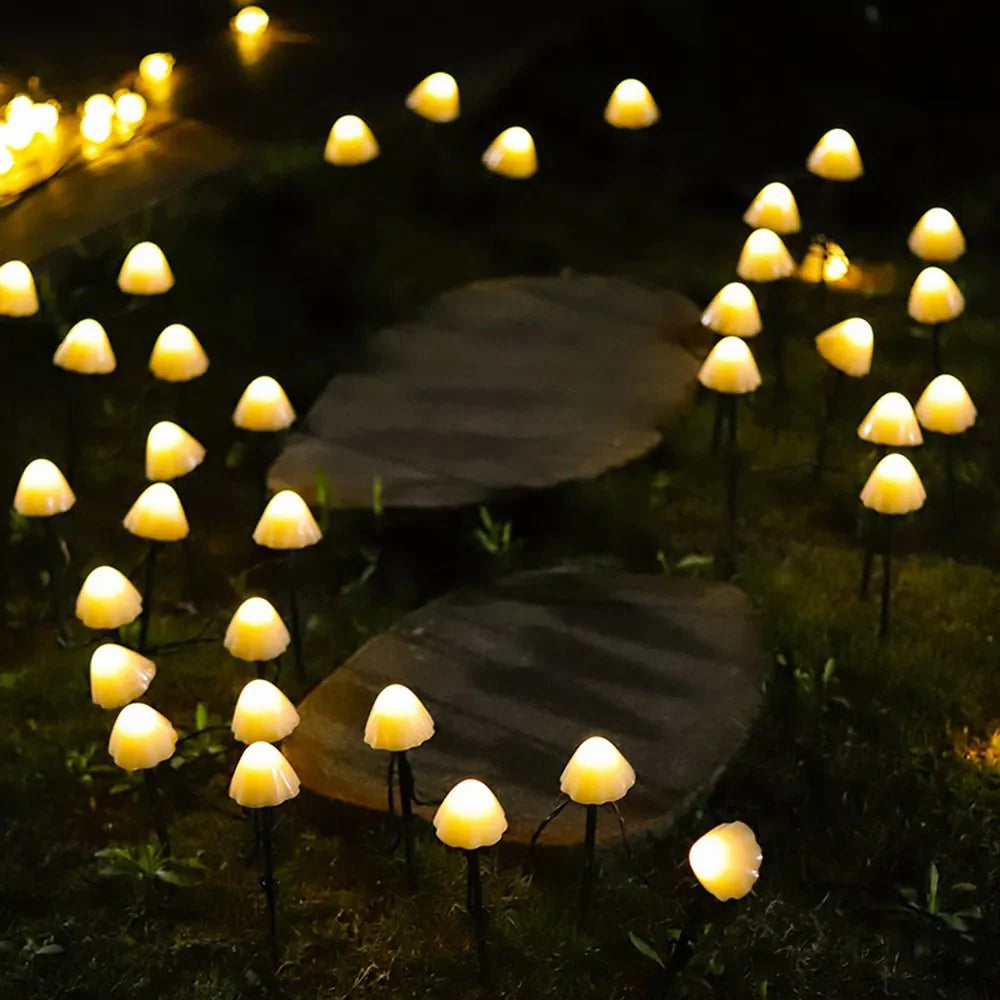 Solar Mushroom Garden Lights, LED Outdoor Solar Pathway Decor