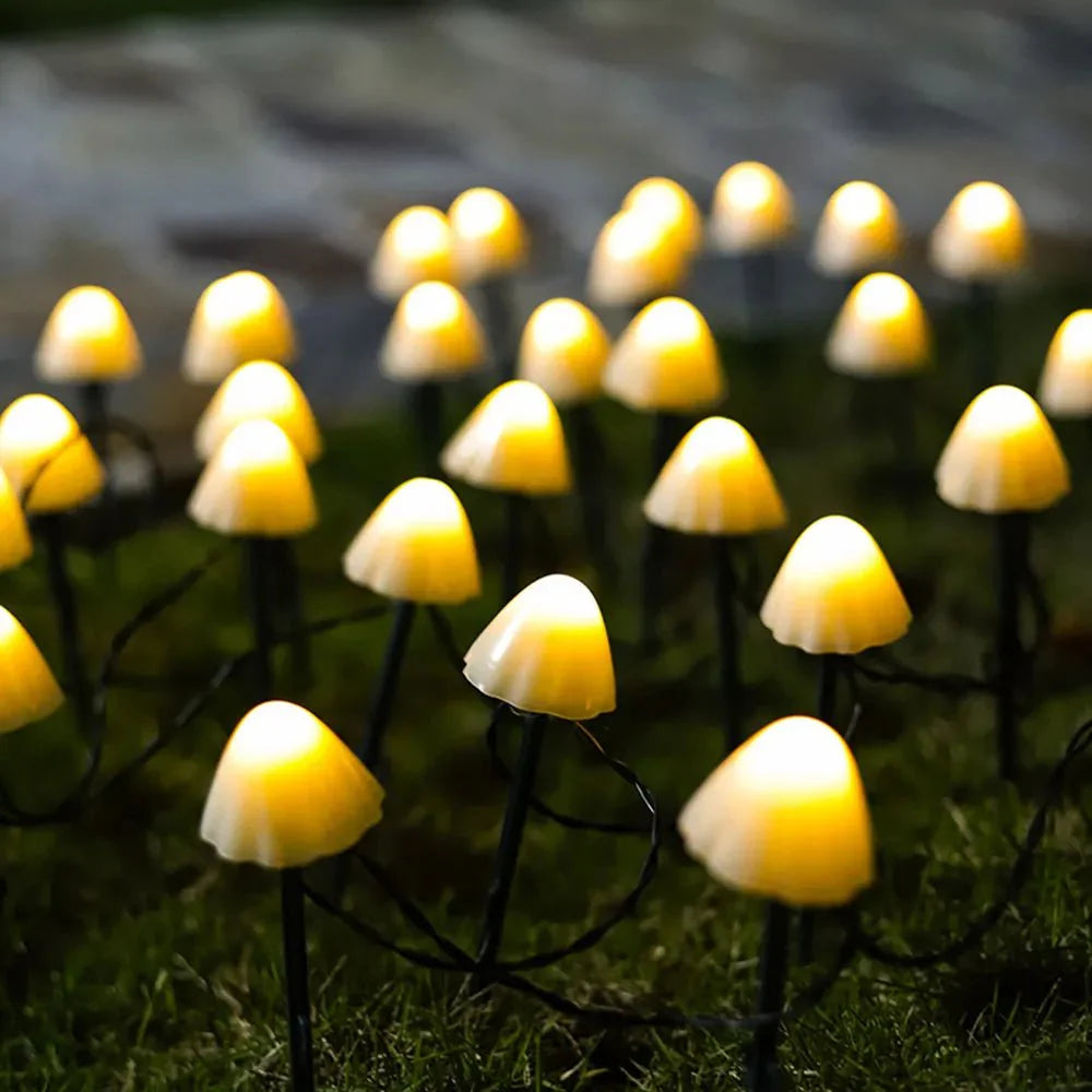 Solar Mushroom Garden Lights, LED Outdoor Solar Pathway Decor
