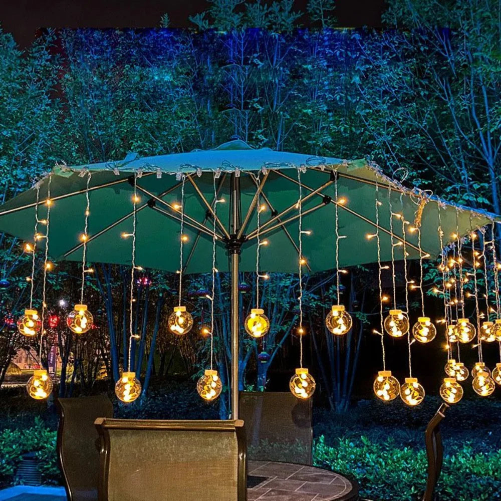 Solar Pendant String Lights, LED Outdoor Garden Patio Decorative Lights