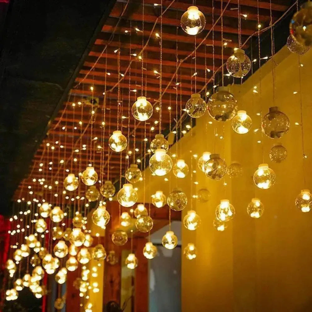 Solar Pendant String Lights, LED Outdoor Garden Patio Decorative Lights