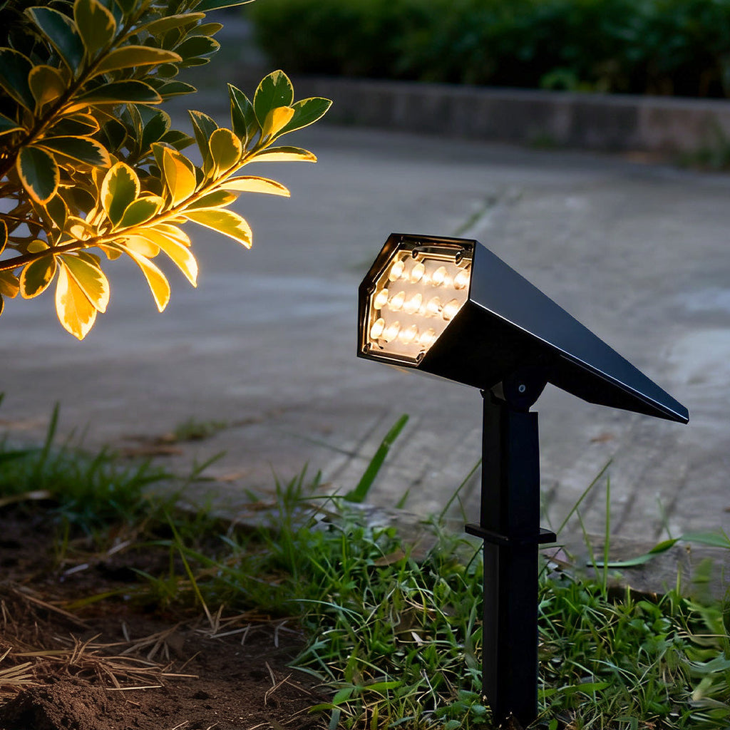 Flood Spike Light Adjustable Solar Spotlight with Cool White & Warm White Modes