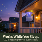 Solar Wasp Trap with LED, 2 Pack Hanging Outdoor Insect Trap for Garden