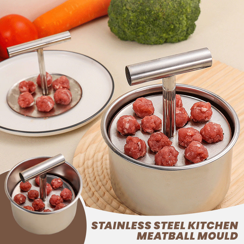 Stainless Steel 6-Hole Meatball Maker, Quick DIY Tool for Meat Balls, Fish Balls, Veggie Balls & Ice Cream