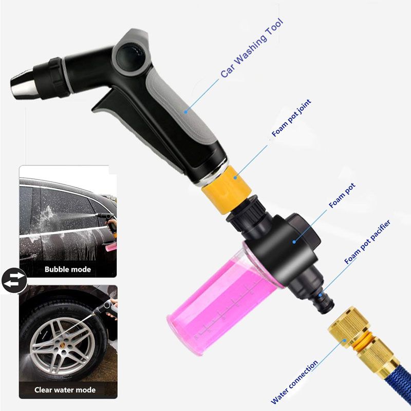 High-pressure spray gun with adjustable nozzle