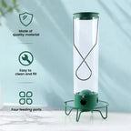 Squirrel proof bird feeder with four feeding ports and easy-fill design